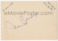 3x0386 WILLIAM BENDIX signed 4x6 album page 1948 it can be framed with an original or repro still!