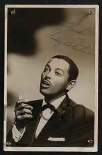 3x0400 BILLY ECKSTINE signed 4x6 photo 1950s the legendary black singer & bandleader, with program!