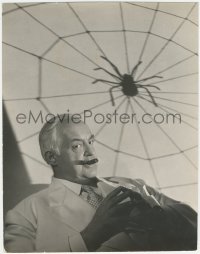 3y0213 ACROSS THE PACIFIC deluxe 10.25x13 still 1942 Sydney Greenstreet by huge spider & web shadow!