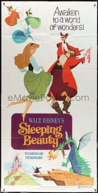 3y0183 SLEEPING BEAUTY 3sh R1970 Walt Disney cartoon fantasy classic, awaken to a world of wonders!
