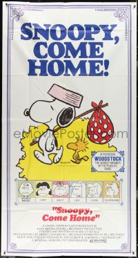 3y0184 SNOOPY COME HOME 3sh 1972 Peanuts, Charlie Brown, great Schulz art of Snoopy & Woodstock!