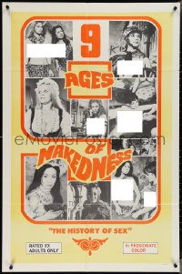 3y0739 9 AGES OF NAKEDNESS 1sh 1970 Harrison Marks directs & stars, Max Bacon, Sue Bond, sexy images
