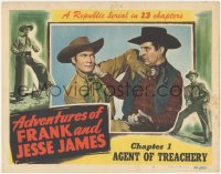3y0568 ADVENTURES OF FRANK & JESSE JAMES chap 1 LC #5 1948 Clayton Moore, Agent of Treachery, serial!
