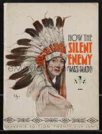 3y0324 SILENT ENEMY souvenir program book 1930 documentary of Native Americans in North Canada, rare!