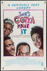 3y1052 SHE'S GOTTA HAVE IT 1sh 1986 A Spike Lee Joint, Tracy Camila Johns, seriously sexy comedy!