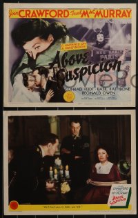 3y0679 ABOVE SUSPICION 8 LCs 1943 Joan Crawford, Fred MacMurray, it happened on a honeymoon!