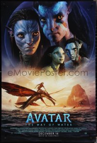 3z0788 AVATAR: THE WAY OF WATER style B advance DS 1sh 2022 James Cameron sci-fi sequel, montage!