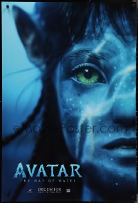 3z0787 AVATAR: THE WAY OF WATER teaser DS 1sh 2022 James Cameron sci-fi sequel, close-up image!