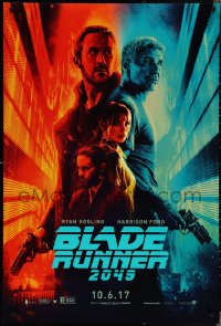 3z0806 BLADE RUNNER 2049 teaser DS 1sh 2017 great montage image with Harrison Ford & Ryan Gosling!