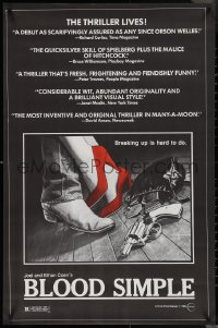 3z0809 BLOOD SIMPLE 24x37 1sh 1984 directed by Joel & Ethan Coen, cool film noir gun artwork!