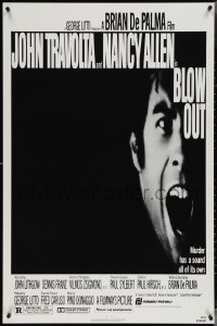 3z0810 BLOW OUT 1sh 1981 John Travolta, Brian De Palma, Allen, murder has a sound all of its own!