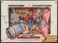 3z0691 ANIMAL HOUSE British quad 1978 John Landis, cool different art of Budweiser beer can & cast!