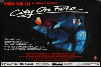 3z0746 CITY ON FIRE advance British quad 1995 Lung fu fong wan, Ringo Lam, Chow Yun-Fat