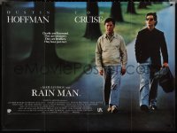 3z0701 RAIN MAN British quad 1988 Tom Cruise & autistic Dustin Hoffman, Levinson!