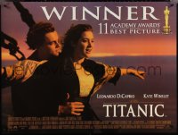3z0703 TITANIC DS British quad 1997 DiCaprio, Kate Winslet, directed by James Cameron!