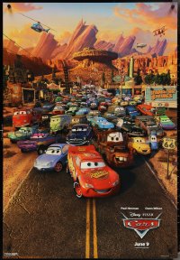 3z0816 CARS advance 1sh 2006 Walt Disney Pixar animated automobile racing, great cast image!