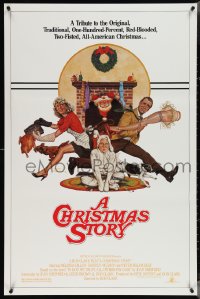 3z0818 CHRISTMAS STORY studio style 1sh 1983 best classic Christmas movie, art by Robert Tanenbaum!