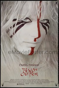 3z0821 CLAN OF THE CAVE BEAR 1sh 1986 fantastic close-up image of Daryl Hannah in tribal make up!