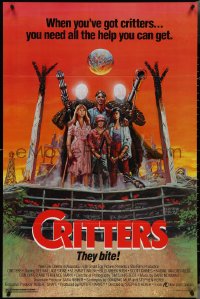 3z0829 CRITTERS 1sh 1986 great completely different art of cast & monsters by Ken Barr!