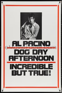 3z0840 DOG DAY AFTERNOON teaser 1sh 1975 Al Pacino, Sidney Lumet bank robbery crime classic!