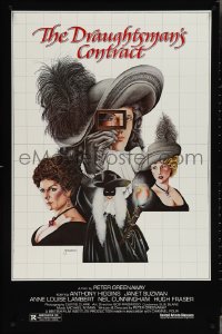 3z0841 DRAUGHTSMAN'S CONTRACT 1sh 1983 Peter Greenaway, cool Sparacio art of Higgins & top cast!