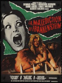 3z0748 CURSE OF FRANKENSTEIN French 23x30 1972 Franco's Les Experiences Erotiques de Frankenstein!