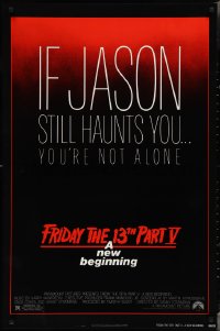 3z0851 FRIDAY THE 13th PART V 1sh 1985 A New Beginning, if Jason still haunts you you're not alone!