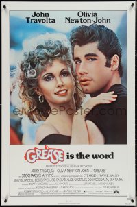 3z0863 GREASE 1sh 1978 c/u of John Travolta & Olivia Newton-John in a most classic musical!