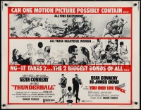 3z0533 THUNDERBALL/YOU ONLY LIVE TWICE 1/2sh 1971 Sean Connery's two biggest James Bonds of all!