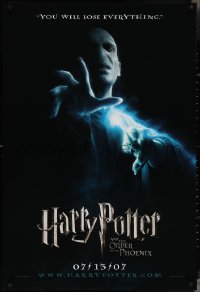 3z0868 HARRY POTTER & THE ORDER OF THE PHOENIX teaser DS 1sh 2007 Ralph Fiennes as Lord Voldemort!