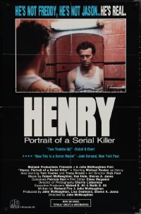 3z0717 HENRY: PORTRAIT OF A SERIAL KILLER 25x39 video poster 1991 cool image of Michael Rooker in title role!