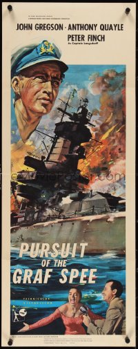 3z0513 PURSUIT OF THE GRAF SPEE insert 1957 Powell & Pressburger's Battle of the River Plate!