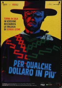 3z0763 FOR A FEW DOLLARS MORE Italian 1sh R2014 Leone, Papuzza cowboy western art of Eastwood!