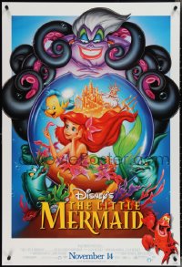 3z0915 LITTLE MERMAID advance DS 1sh R1997 great images of Ariel & cast, Disney cartoon!