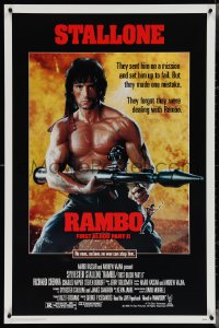 3z0958 RAMBO FIRST BLOOD PART II 1sh 1985 no law, no war can stop Sylvester Stallone w/his RPG!