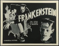 3z0554 FRANKENSTEIN 22x28 REPRO poster 2010s Boris Karloff as the monster from R1938 half-sheet!