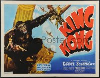 3z0556 KING KONG 22x28 REPRO poster 2010s Fay Wray & the giant ape from R1938 half-sheet!