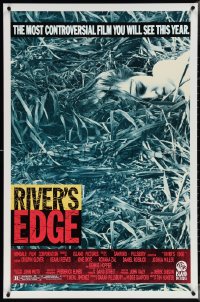 3z0975 RIVER'S EDGE 1sh 1986 Keanu Reeves, Glover, most controversial film you will see this year!