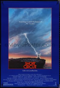3z0991 SHORT CIRCUIT 1sh 1986 cool artwork of Johnny Five being struck by lightning by John Alvin!