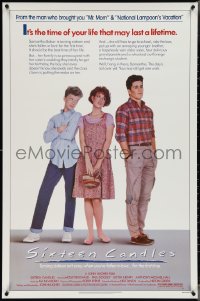 3z0994 SIXTEEN CANDLES 1sh 1984 Molly Ringwald, Anthony Michael Hall, directed by John Hughes!