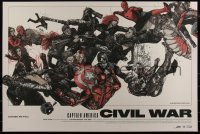 3z0056 CAPTAIN AMERICA: CIVIL WAR #174/175 24x36 art print 2018 Mondo, Oliver Barrett, variant edition!