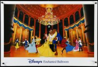 3z0730 DISNEY'S ENCHANTED BALLROOM 24x35 special poster 1990s Belle, Beast, Snow White, Cinderella!