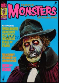3z0565 FAMOUS MONSTERS OF FILMLAND #109 20x28 special 1974 Gogos art of Vincent Price in Madhouse!
