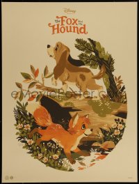 3z0338 FOX & THE HOUND #3/300 18x24 art print 2017 Mondo, wonderful art by Teagan White, regular ed.!