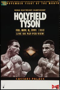 3z0725 HOLYFIELD VS TYSON tv poster 1991 Heavyweight Championship boxing, fight that never was!