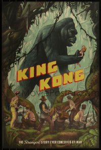 3z0157 KING KONG #23/325 24x36 art print 2016 Mondo, art by Jonathan Burton, Jungle!