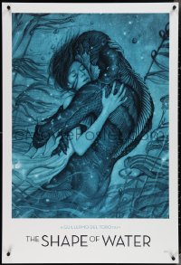 3z0738 SHAPE OF WATER heavy stock 27x40 special poster 2017 Guillermo del Toro, best James Jean art!
