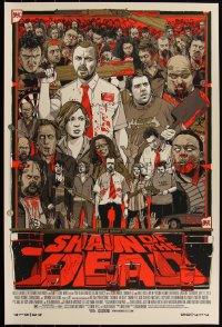 3z0200 SHAUN OF THE DEAD signed #439/710 24x36 art print 2013 by Simon Pegg, Frost, Wright, regular!