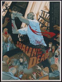 3z0389 SHAUN OF THE DEAD #4/300 18x24 art print 2017 Mondo, zombies by Rich Kelly, first edition!