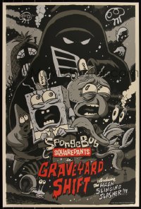 3z0209 SPONGEBOB SQUAREPANTS #95/100 24x36 art print 2016 Mondo, Graveyard Shift, variant edition!